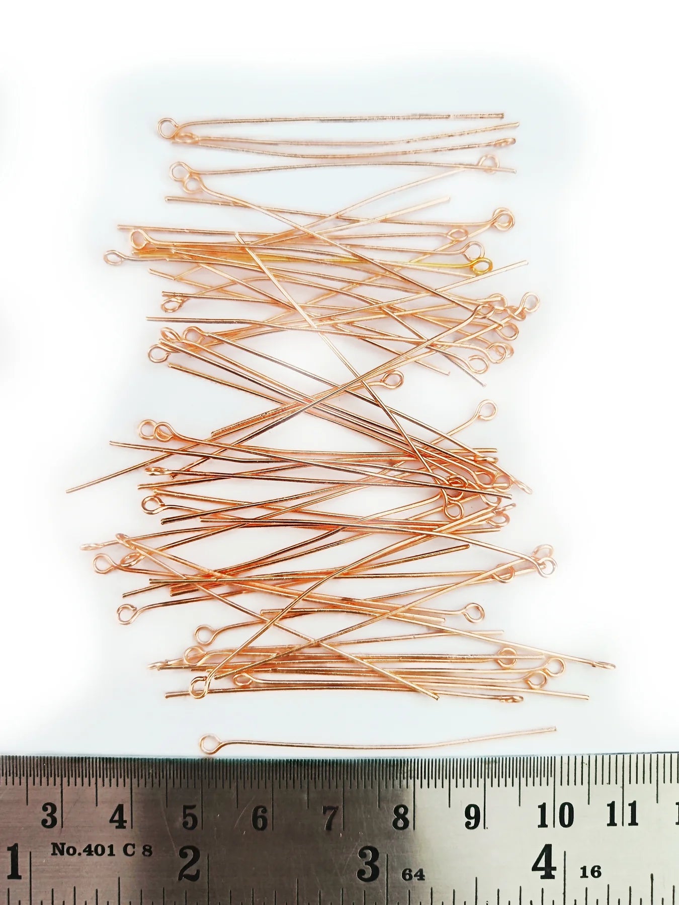 Gold Anti Tarnish Eye pins 35 mm Eye Pin