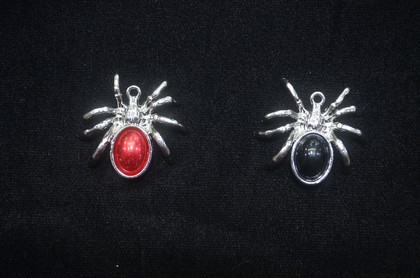 Spider Skull Silver Charms