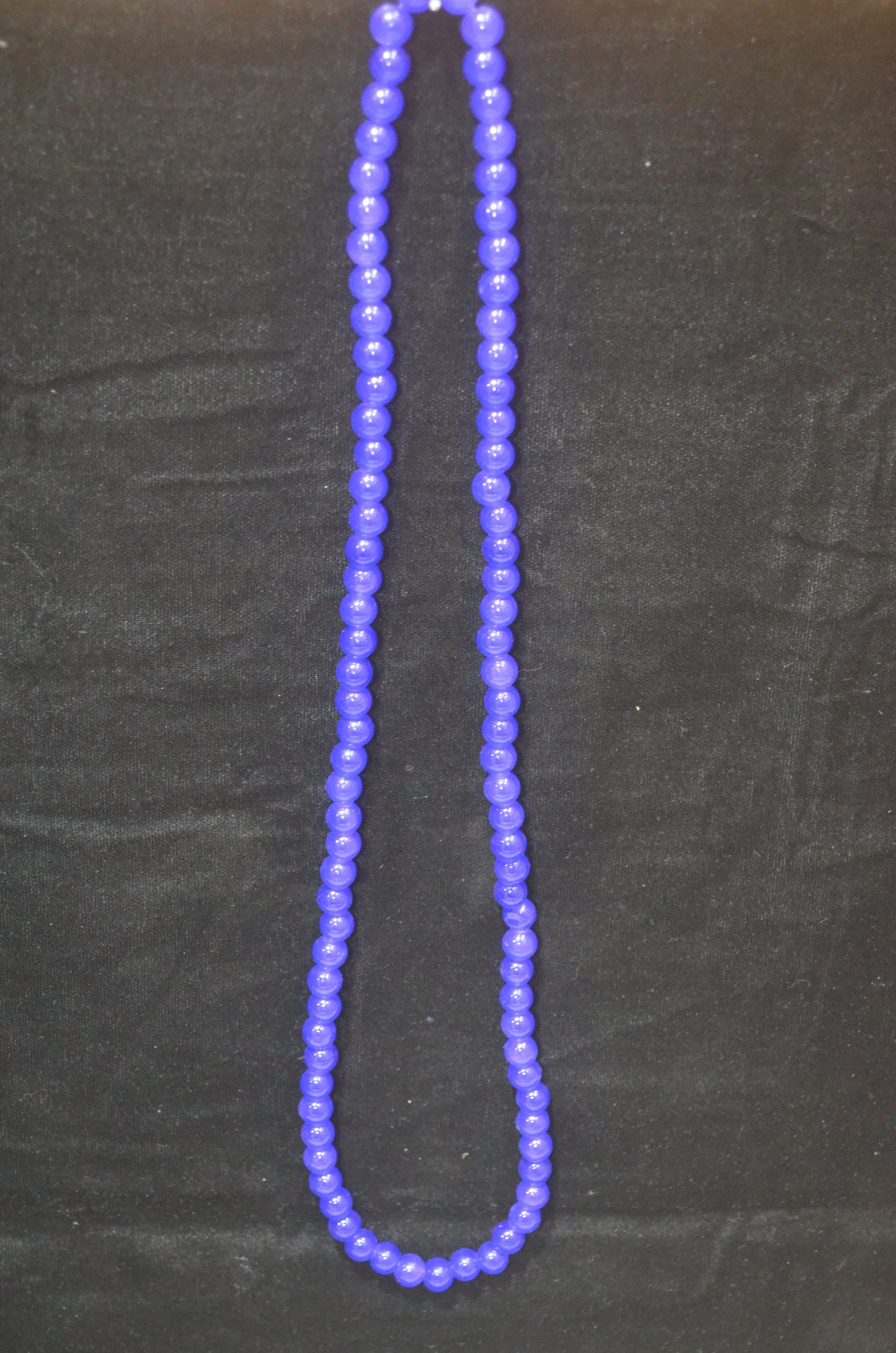 Dark Blue glass beads 8mm - (Pack of 5)
