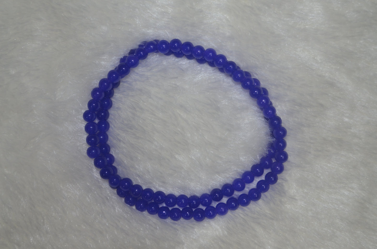 Dark Blue glass beads 8mm - (Pack of 5)