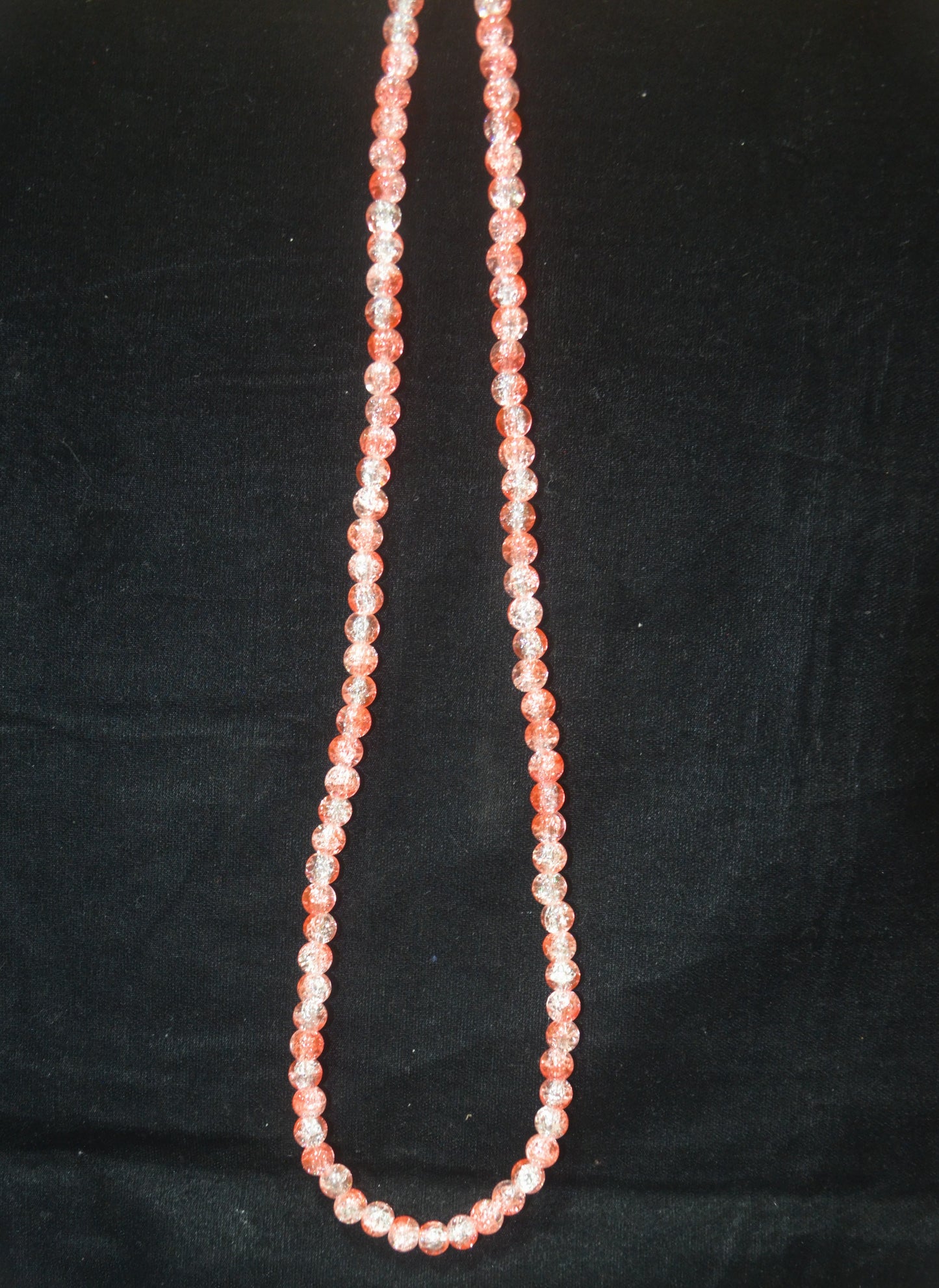 Dual-tone color Crackle Glass Beads - 26cm Strings, Pack of 5