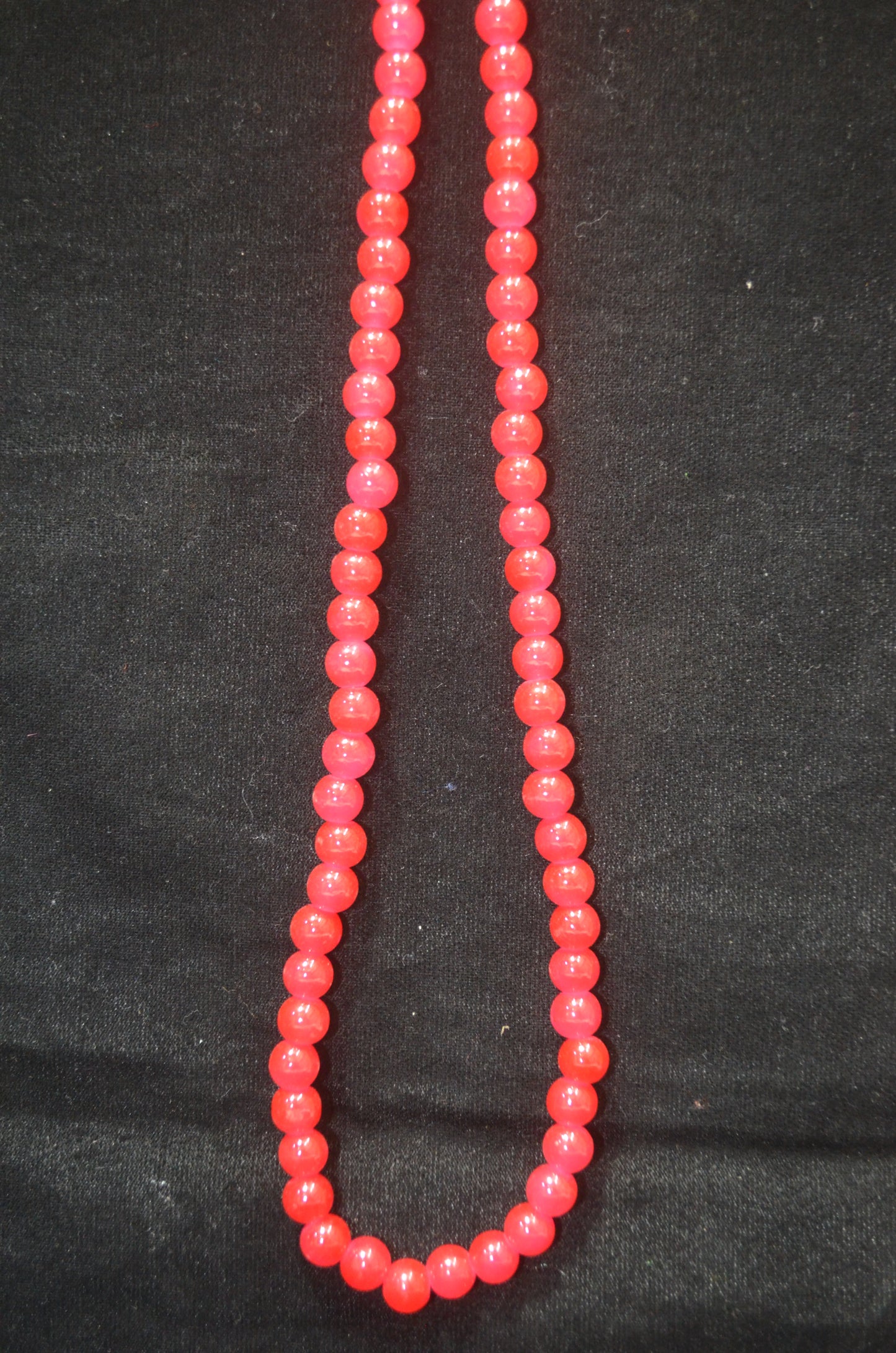 Red glass beads 8mm - (Pack of 5)