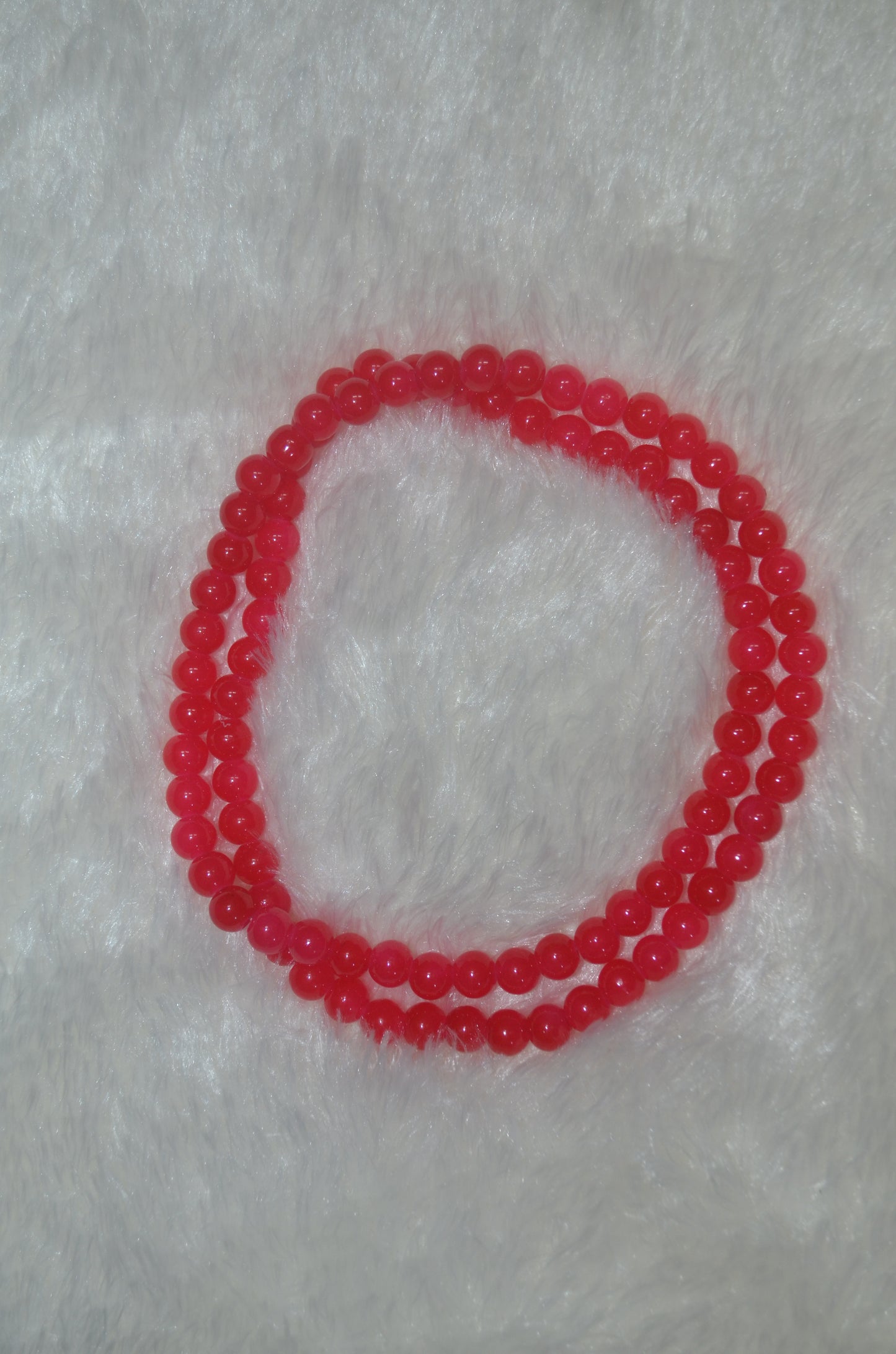 Red glass beads 8mm - (Pack of 5)