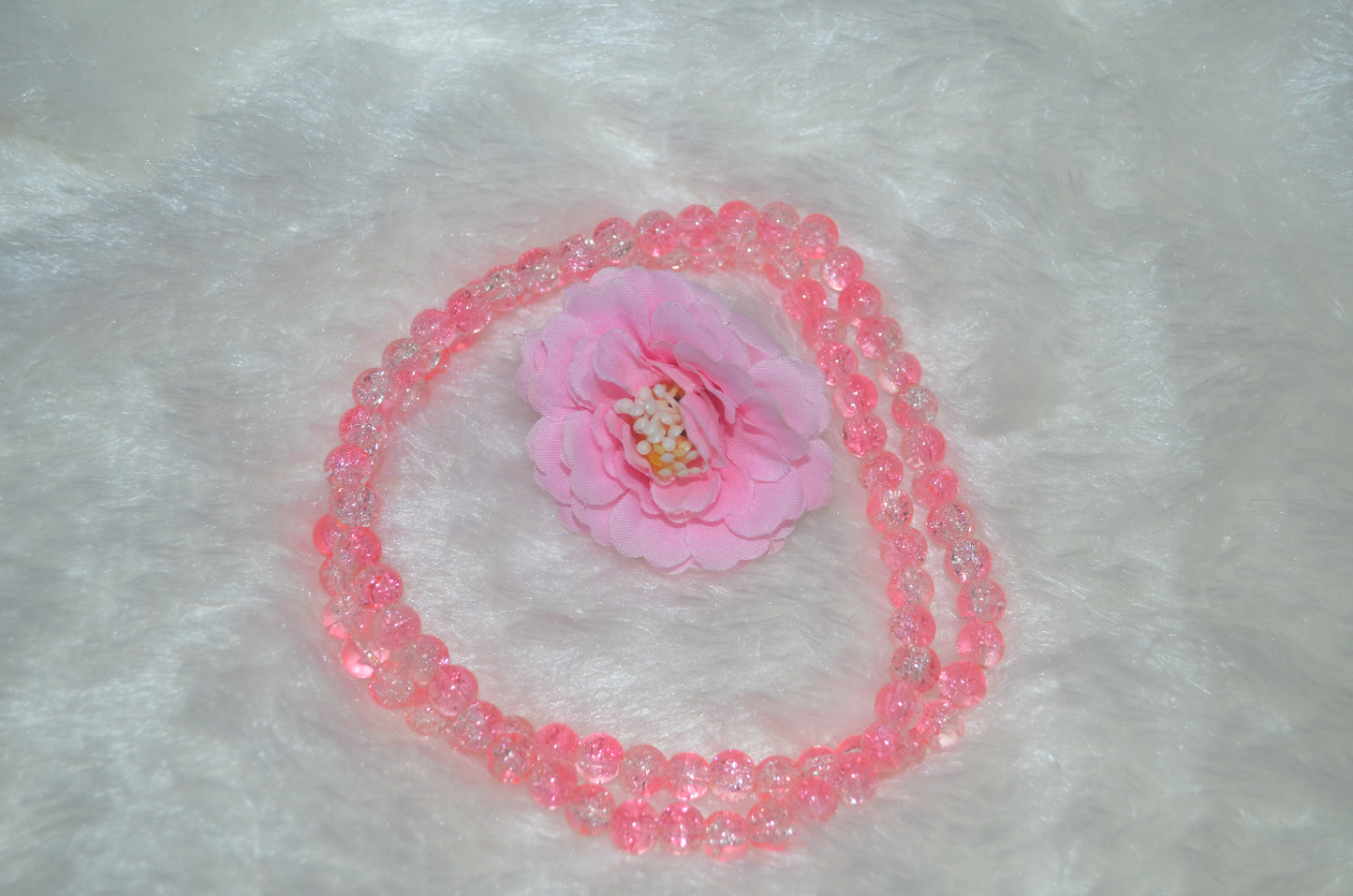 Dual-tone color Crackle Glass Beads - 26cm Strings, Pack of 5