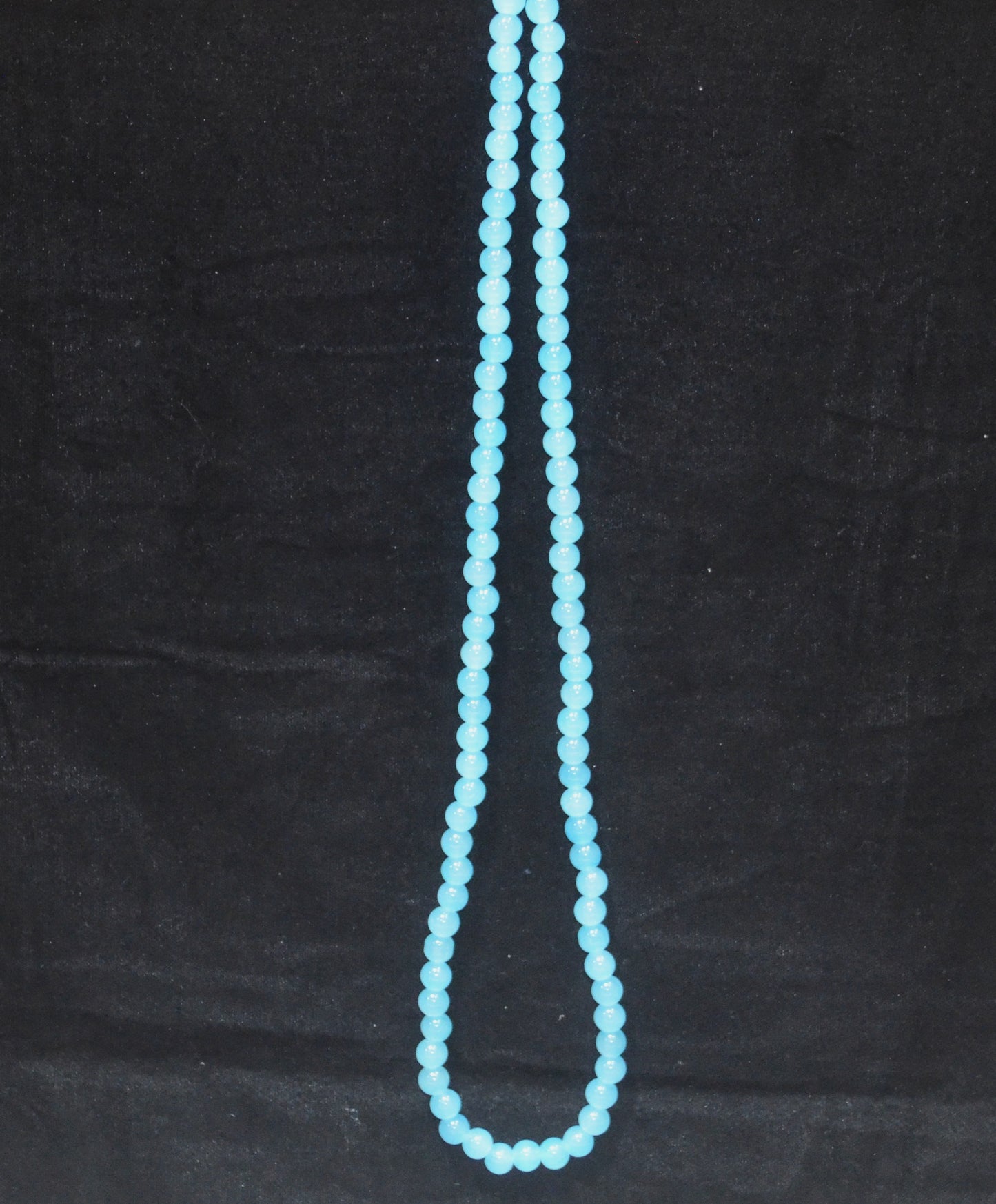Sky Blue glass beads 8mm - (Pack of 5)