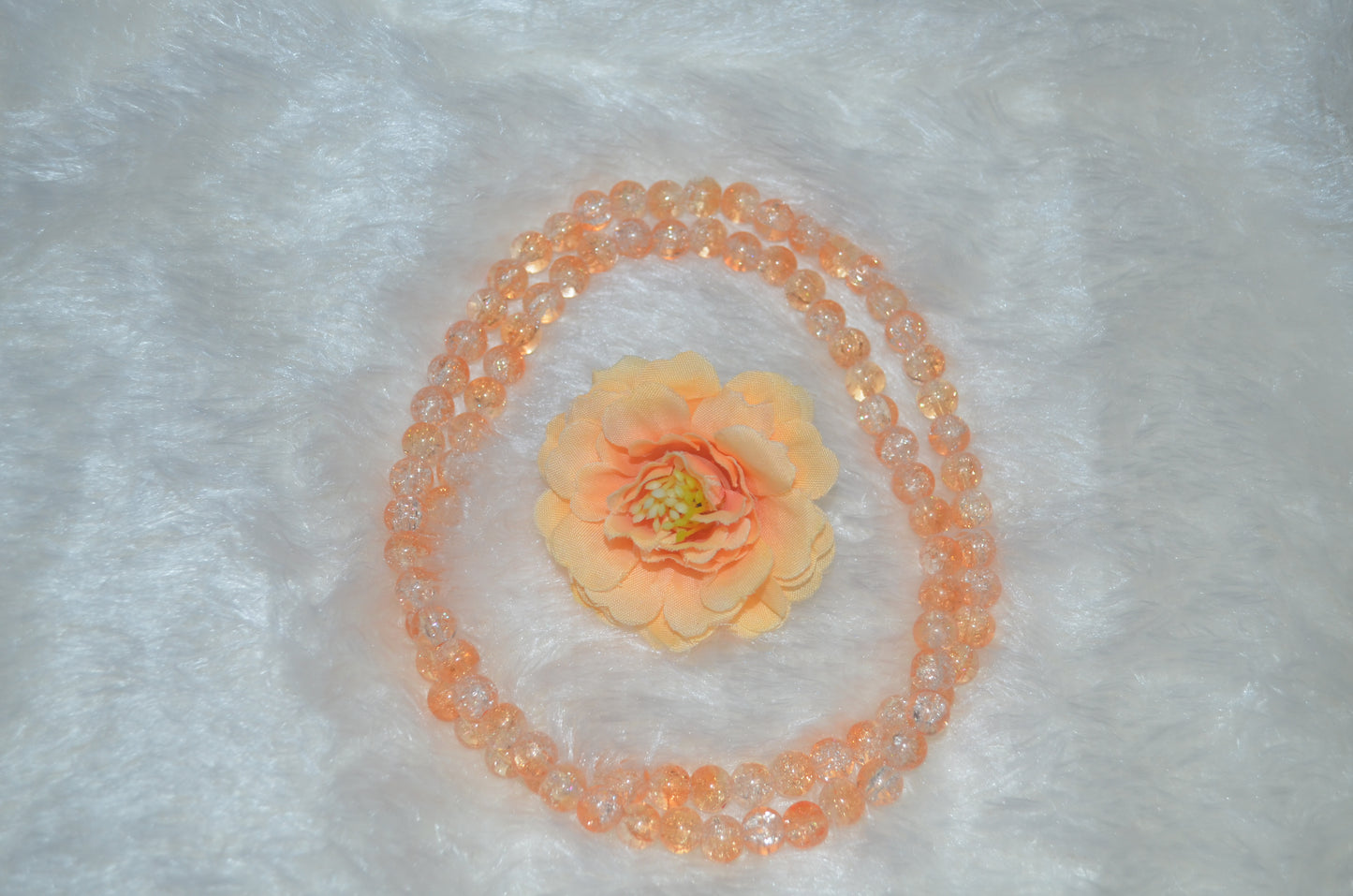 Dual-tone color Crackle Glass Beads - 26cm Strings, Pack of 5