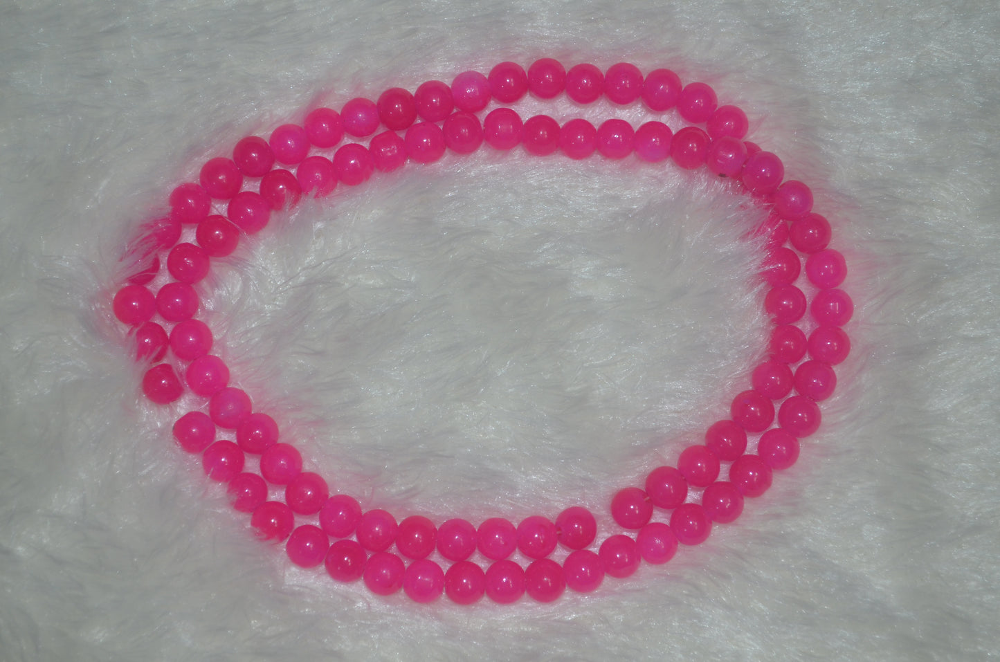 Pink glass beads 8mm - (Pack of 5)