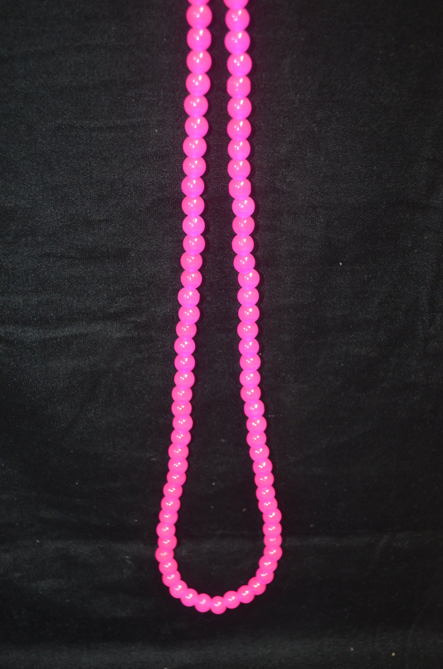 Neon Pink glass beads 8 mm (Pack of 5)