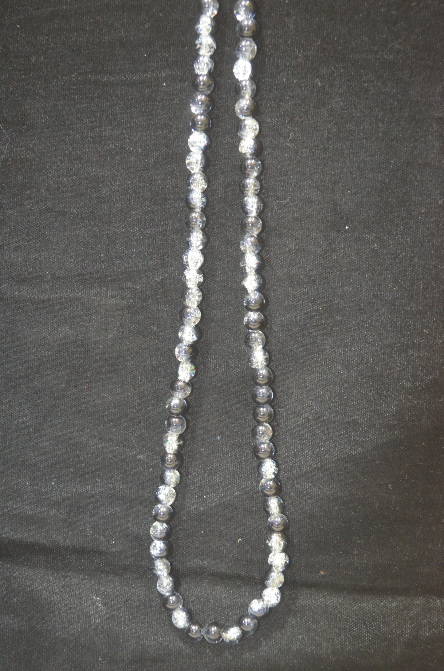 Dual-tone color Crackle Glass Beads - 26cm Strings, Pack of 5
