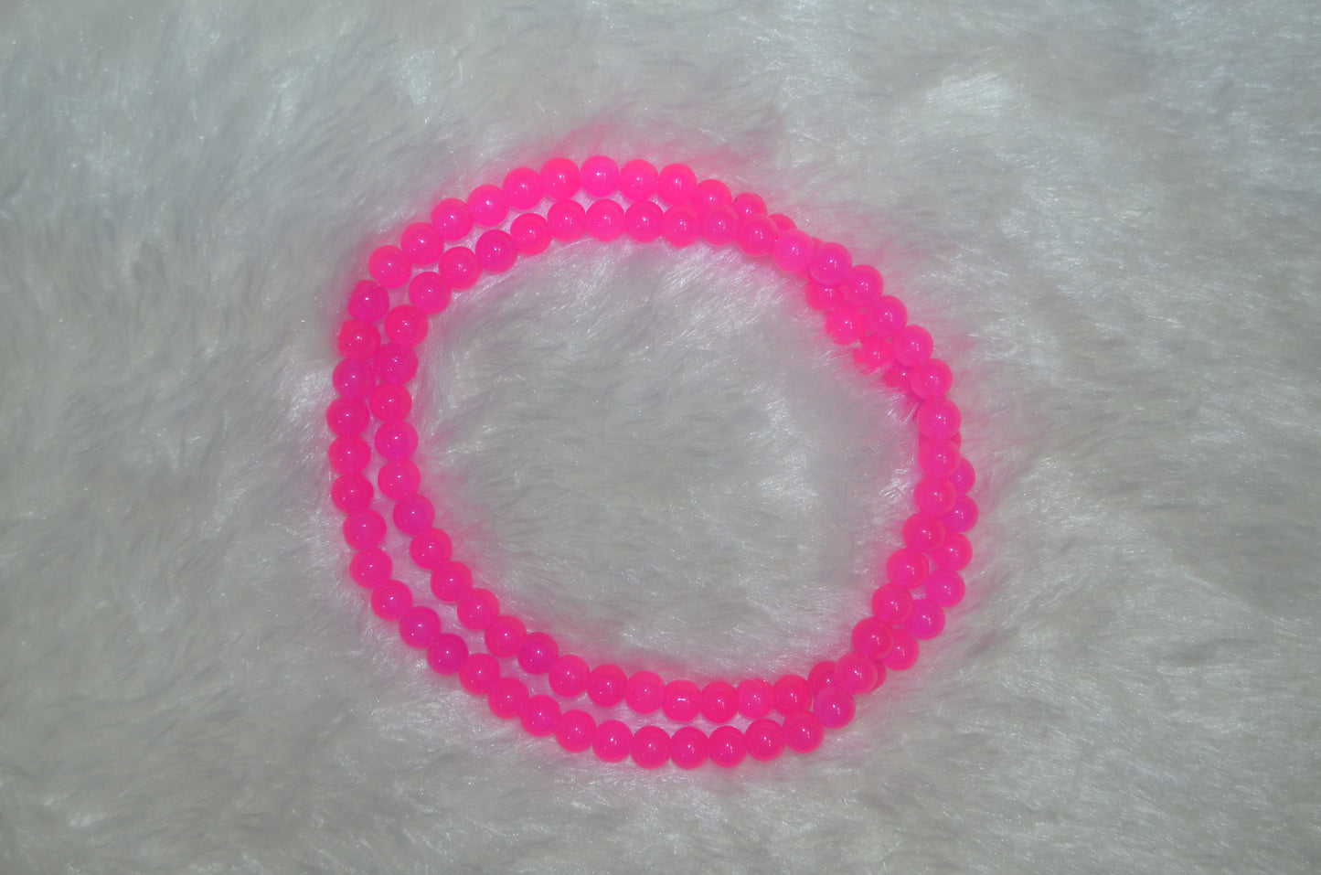 Neon Pink glass beads 8 mm (Pack of 5)