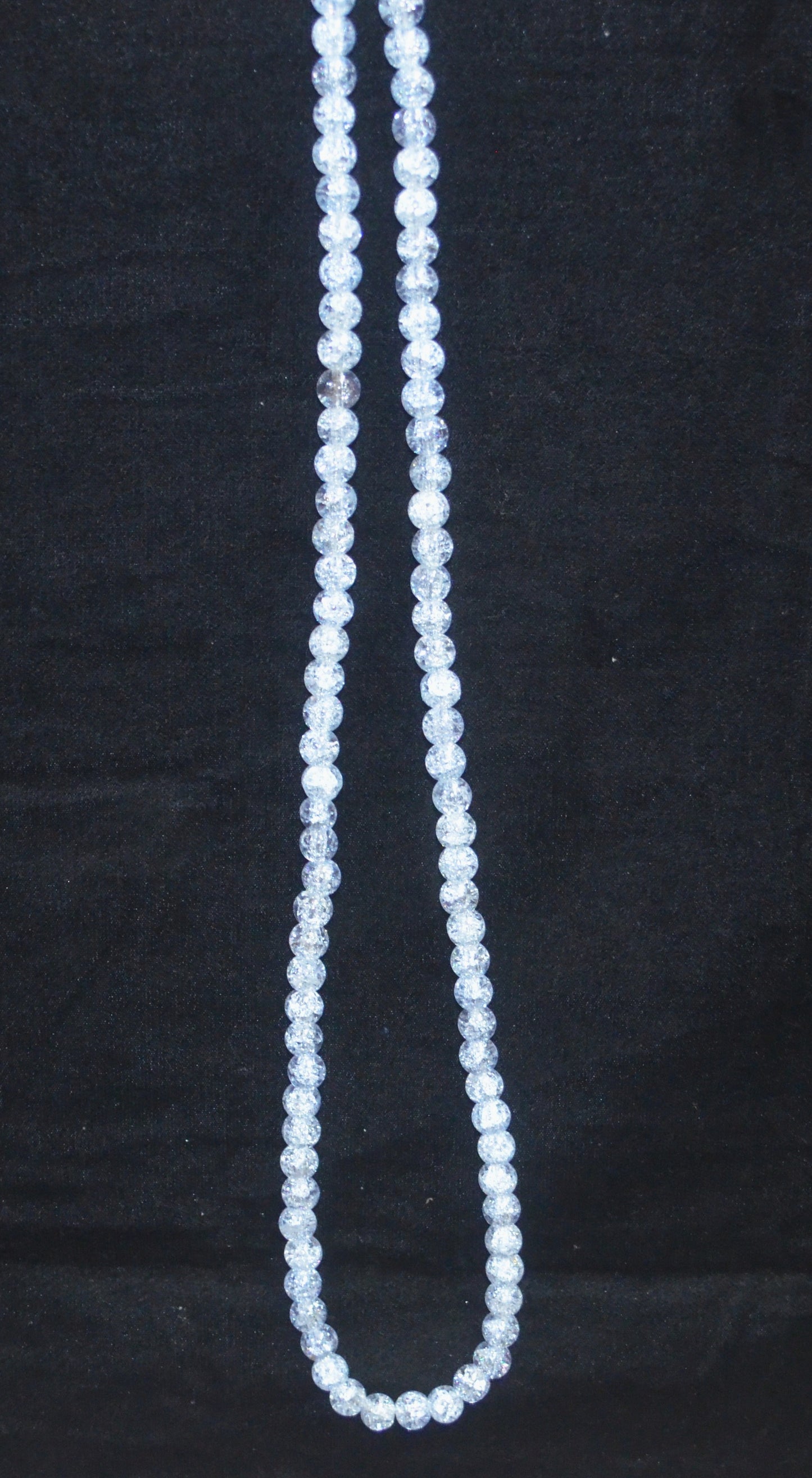 Dual-tone color Crackle Glass Beads - 26cm Strings, Pack of 5