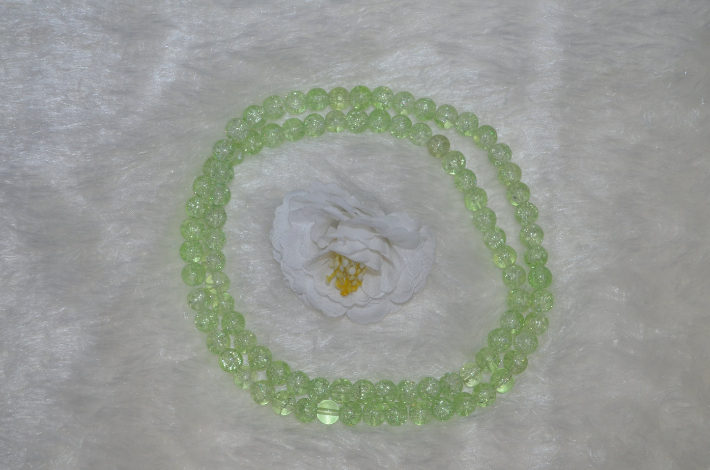 Crackle Glass Beads - 26cm Strings, Pack of 5