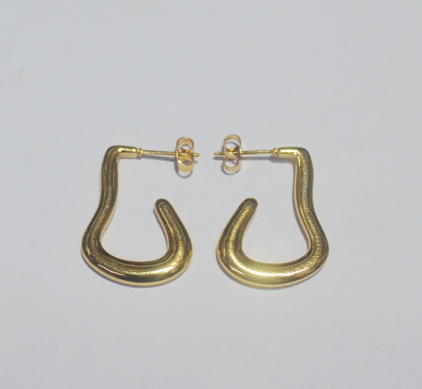 Anti Tarnish Gold-Tone Hook Design Earrings – Elegant New Lightweight