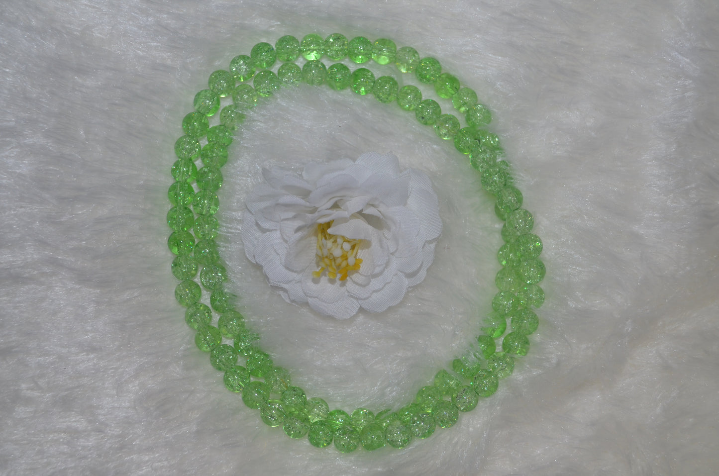 Crackle Glass Beads - 26cm Strings, Pack of 5