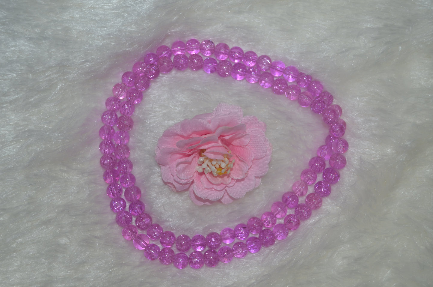 Crackle Glass Beads - 26cm Strings, Pack of 5