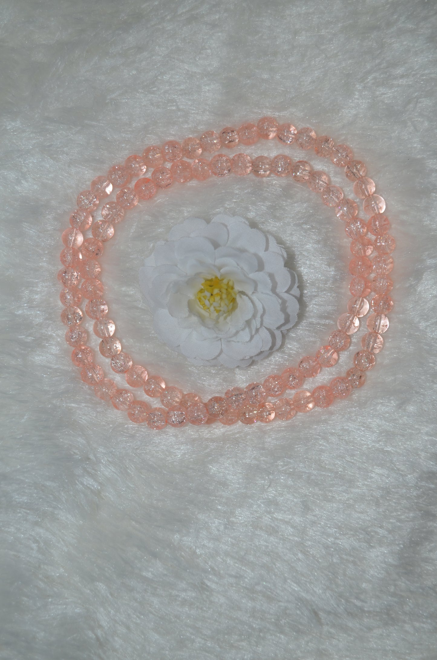 Crackle Glass Beads - 26cm Strings, Pack of 5