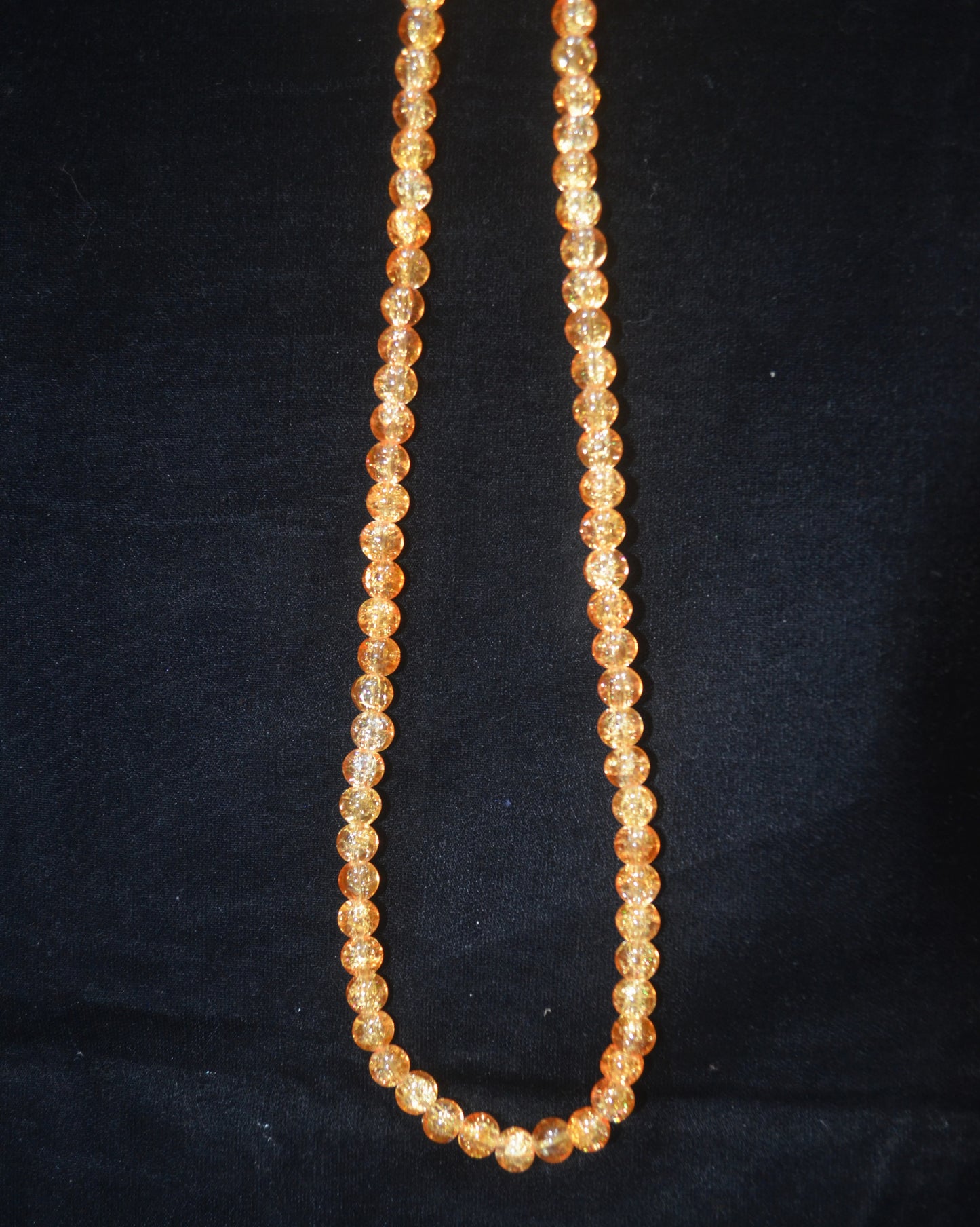 Crackle Glass Beads - 26cm Strings, Pack of 5