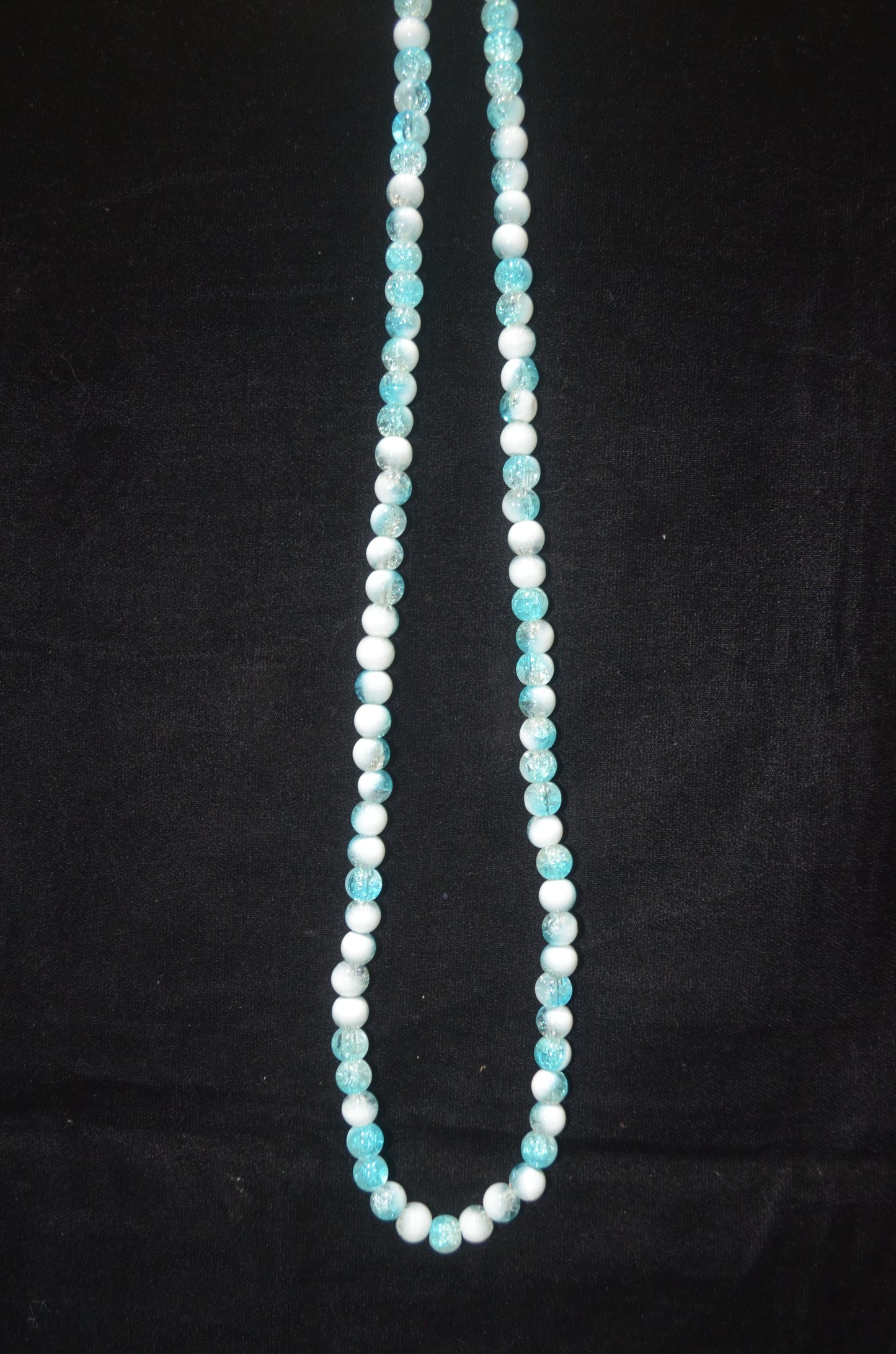 Dual-tone color Crackle Glass Beads - 26cm Strings, Pack of 5