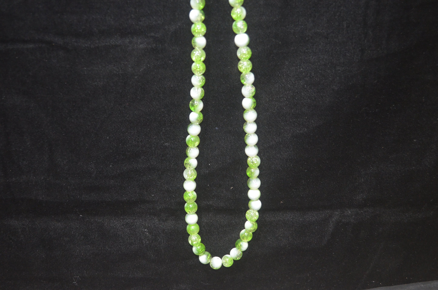 Dual-tone color Crackle Glass Beads - 26cm Strings, Pack of 5