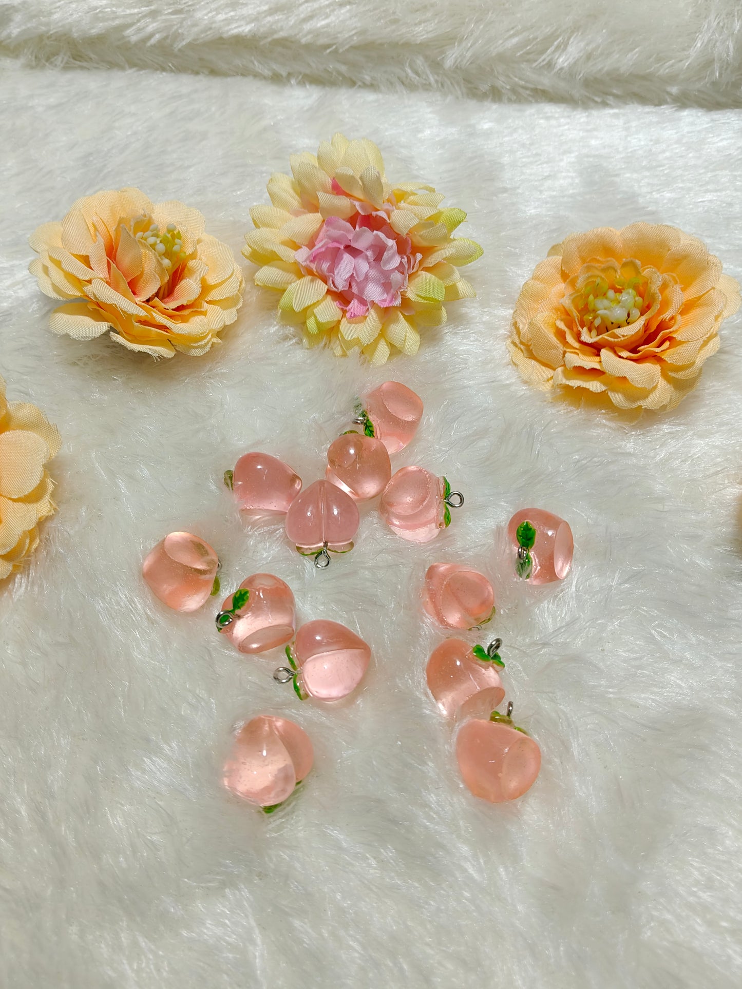 Pink Peach Craft Charms for Kids comes in pack of 10