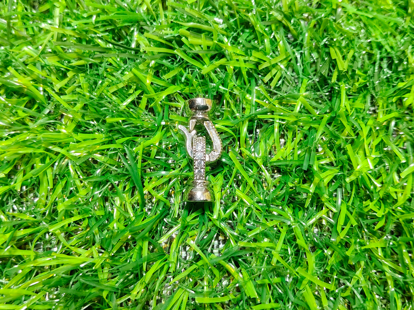 Unique Anti-Tarnish Loop Charm Silver finish