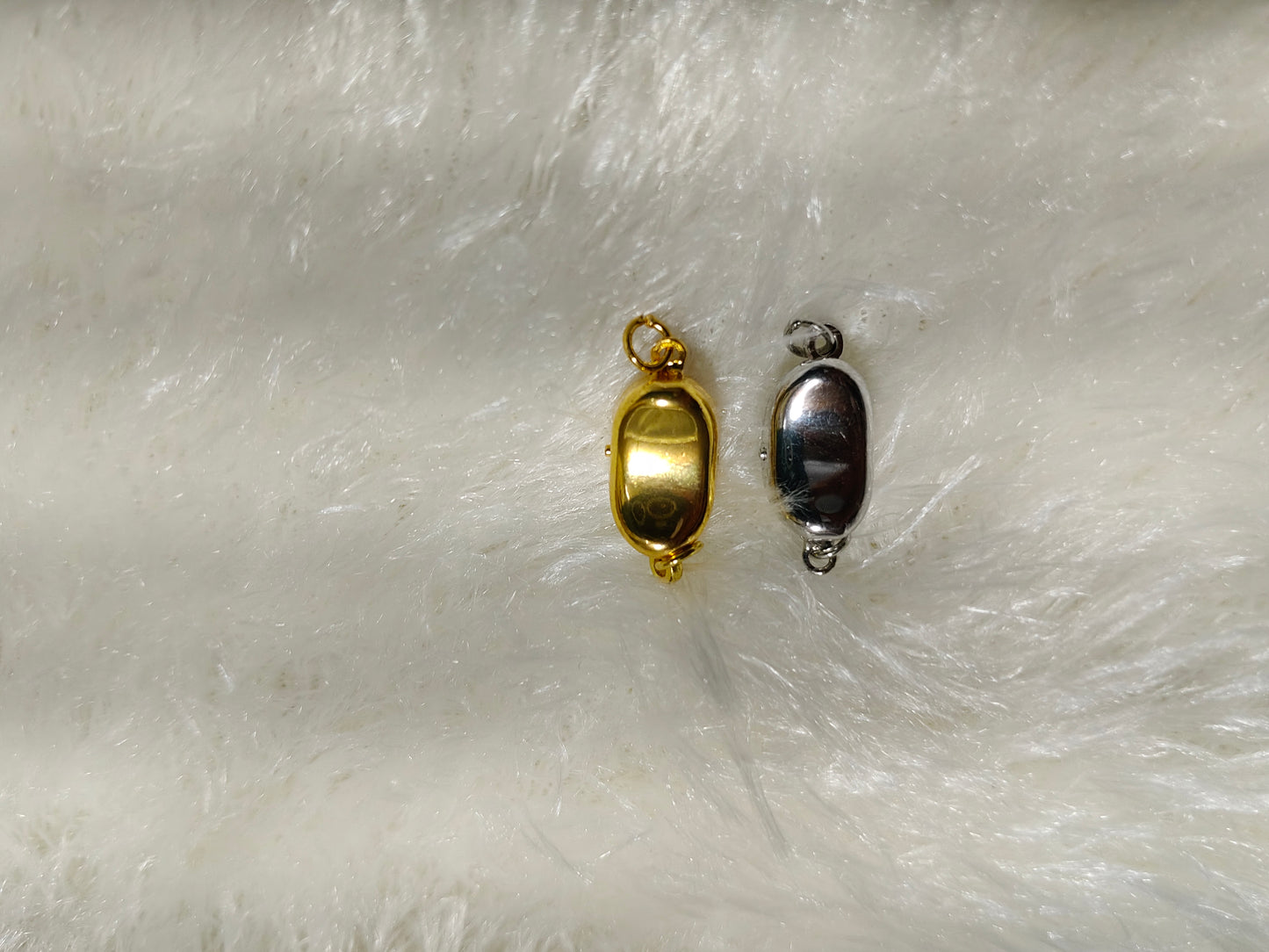 Sleek Anti-Tarnish Oval Charms/Connectors - Gold & Silver Finish
