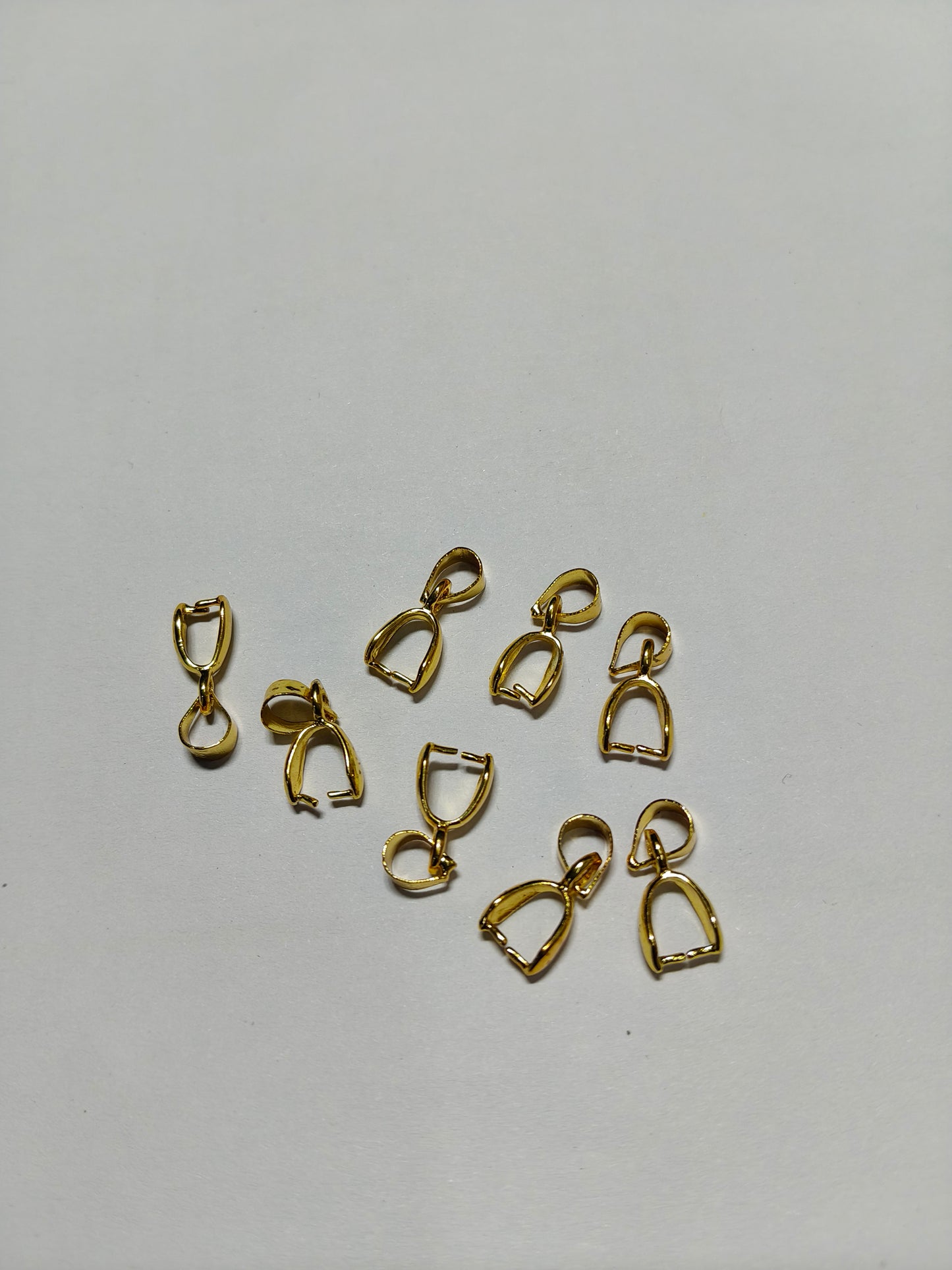 Gold Anti-Tarnish Bail Clasps (Pack of 10) - Professional Pendant Connectors (Copy)