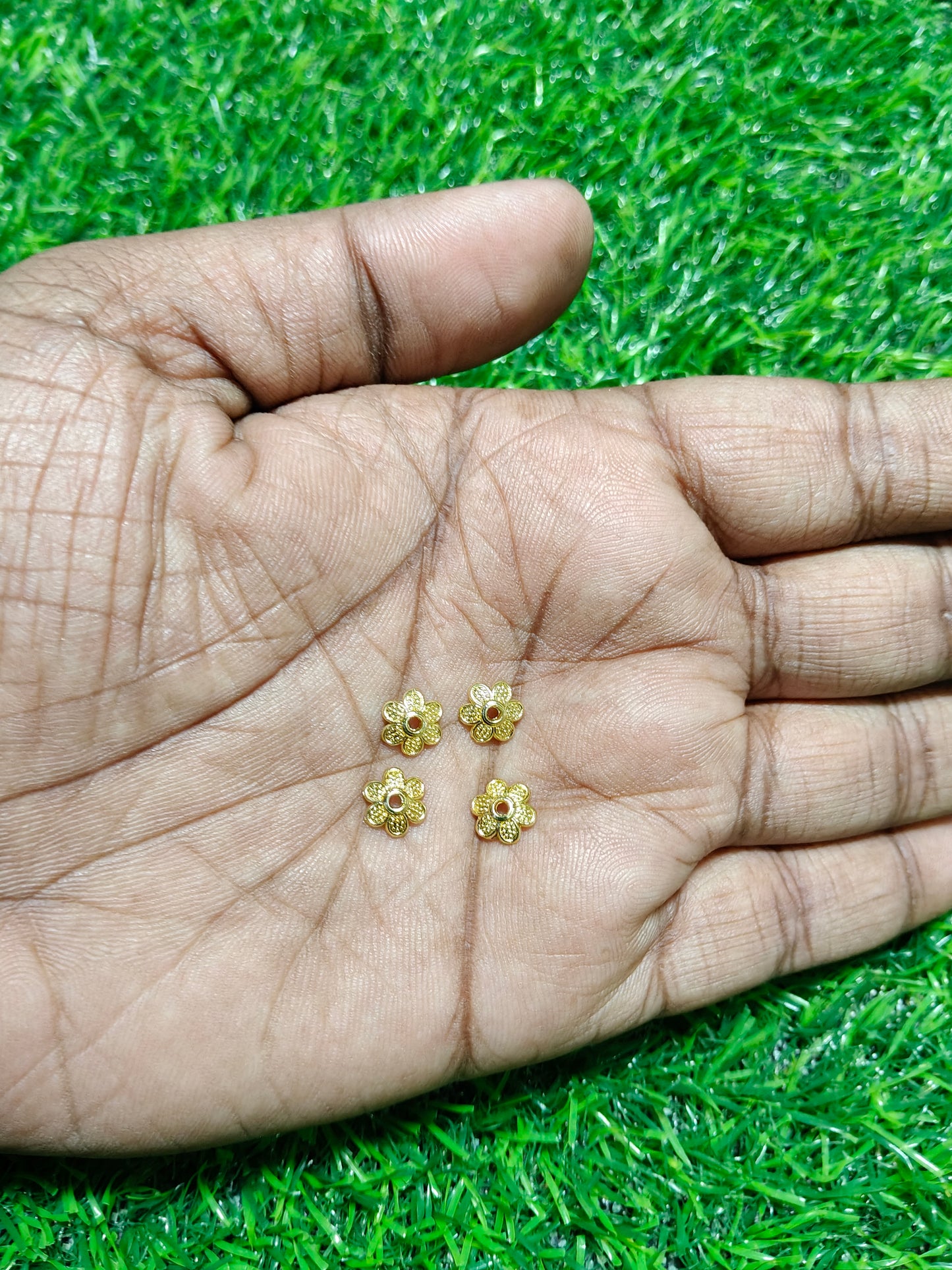 Anti-Tarnish 18K Gold Plated Bead Caps (Pack of 20)