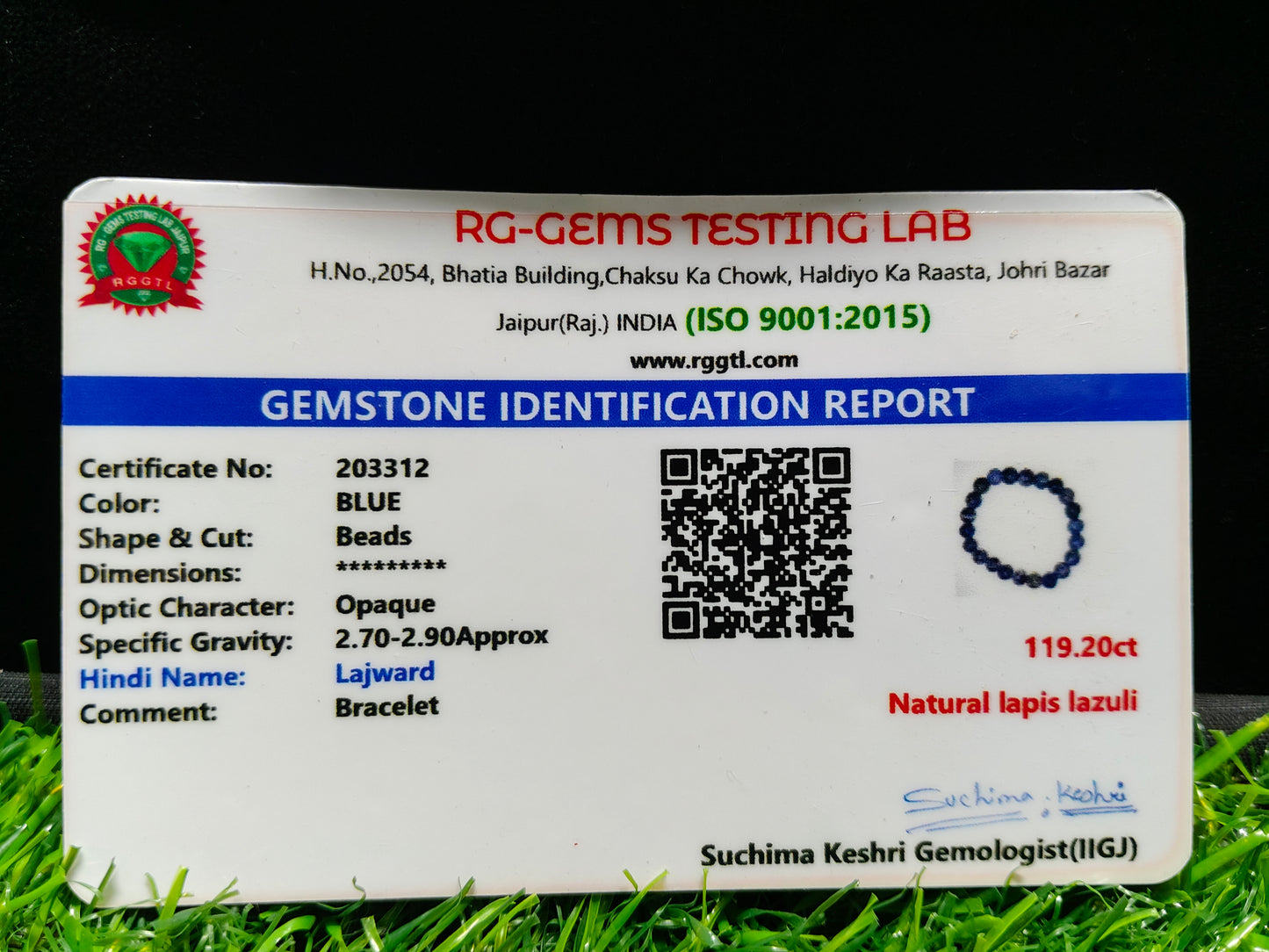 Lapis Lazuli Gemstone Beaded Bracelet