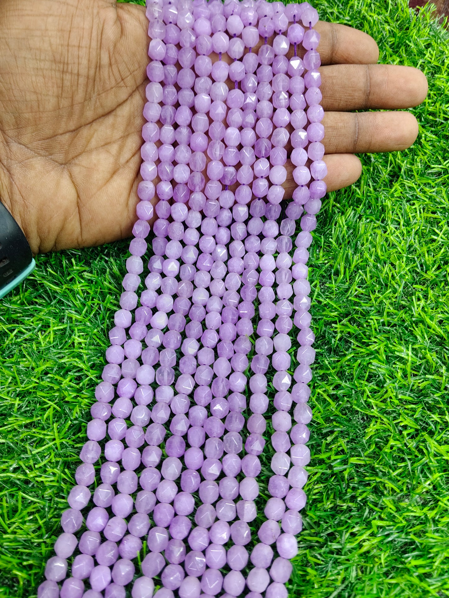 10mm Faceted Purple Onyx Gemstone Beads (Approx. 38 Pcs/String) for Jewelry Making