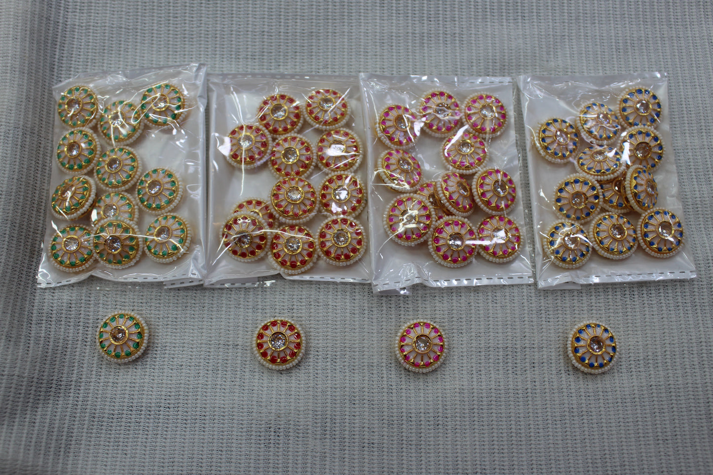 Meenakari Raw Material Loose Beads Spacers, Connectors, Components for Jewellery Making |Size