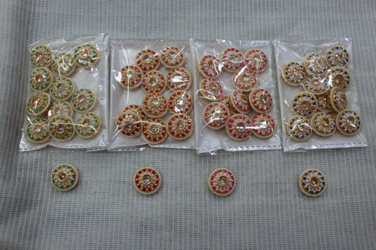 Meenakari Raw Material Loose Beads Spacers, Connectors, Components for Jewellery Making |Size