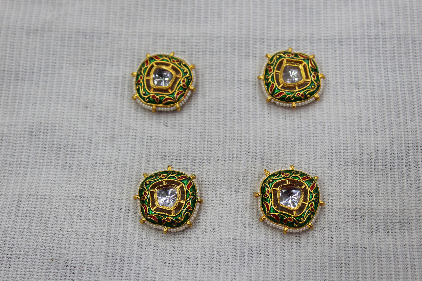 Meenakari Raw Material Loose Beads Spacers, Connectors, Components for Jewellery Making |Size