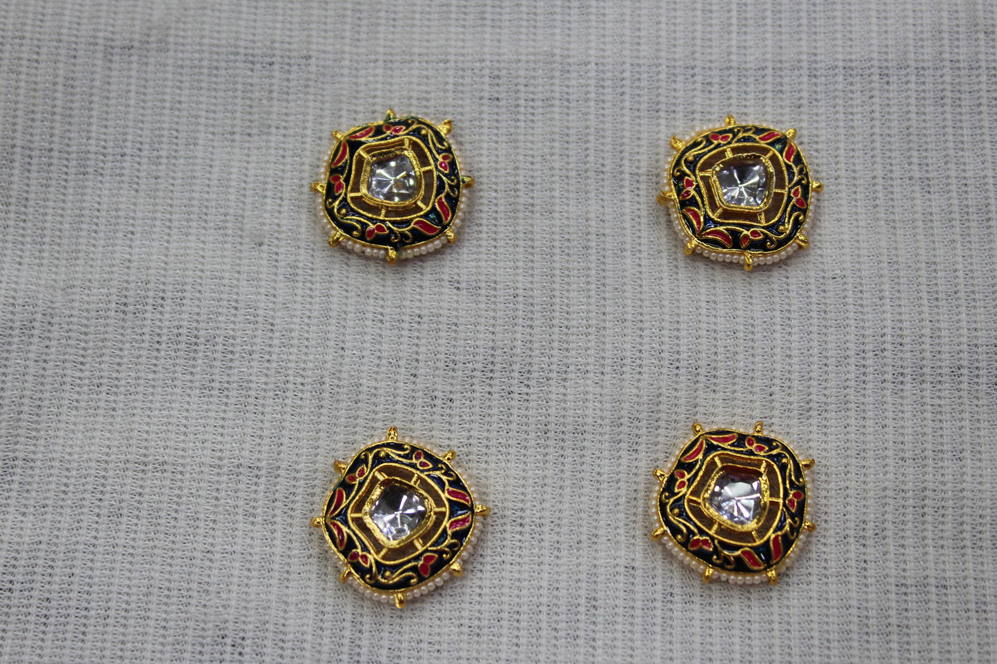 Meenakari Raw Material Loose Beads Spacers, Connectors, Components for Jewellery Making |Size
