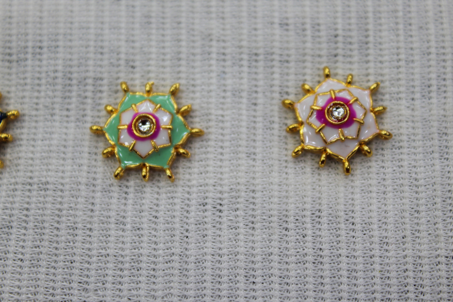 Meenakari Raw Material Loose Beads Spacers, Connectors, Components for Jewellery Making |Size :
