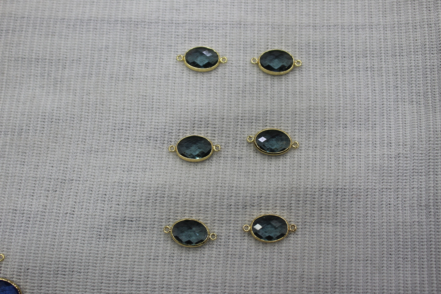 Connctor Oval Smoke Charms Anti Tarnish