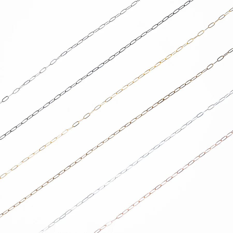 Golden Silvar rose gold and Nikil anti tarnish Chain size 4 mm