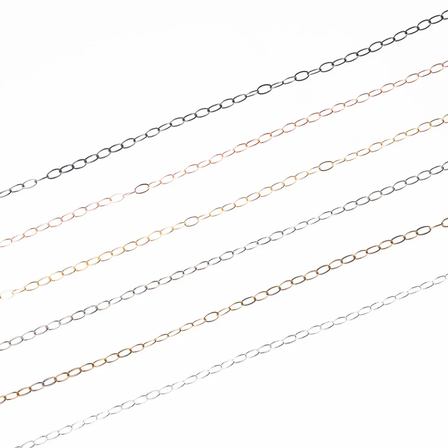 Golden Silvar rose gold and Nikil anti tarnish Chain size 4 mm