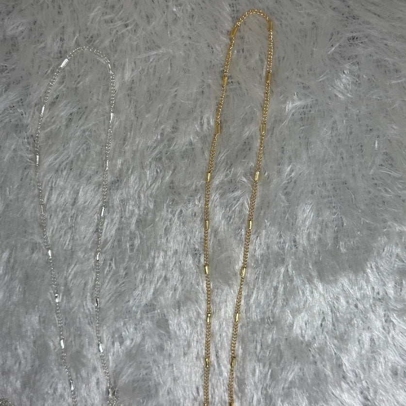 Golden & Silvar anti tarnish Chain size 4 mm