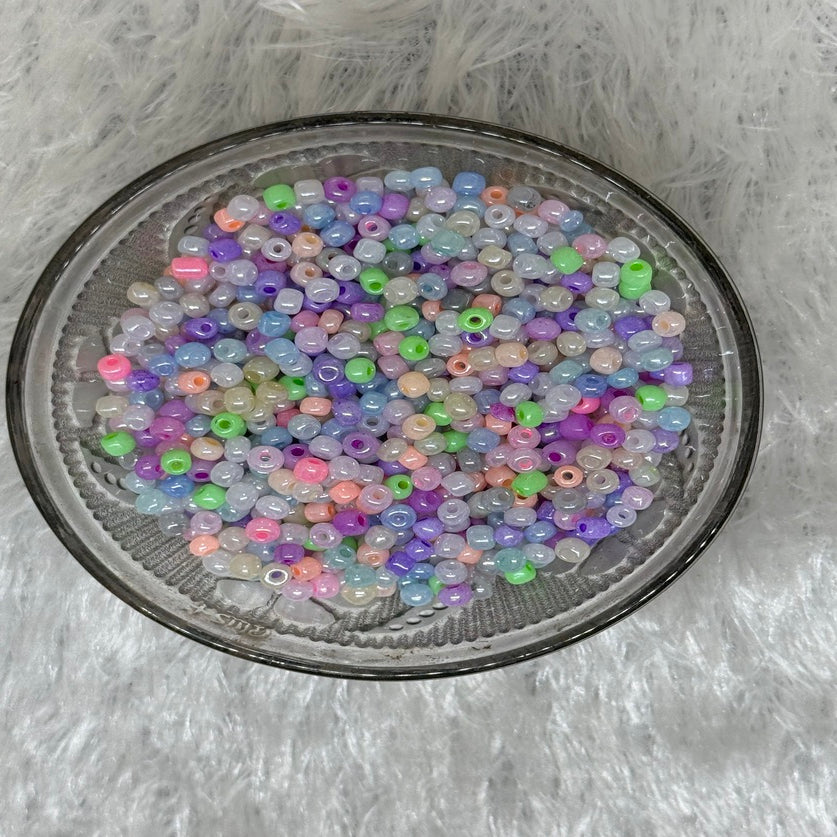 Glass Seed beads multi colors big size
