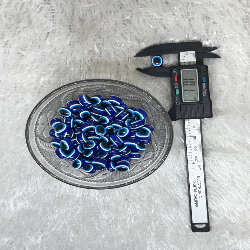 Evil Eye Beads Oval Loose Space Beads for DIY Jewelry Making Bracelet Necklace Supplies