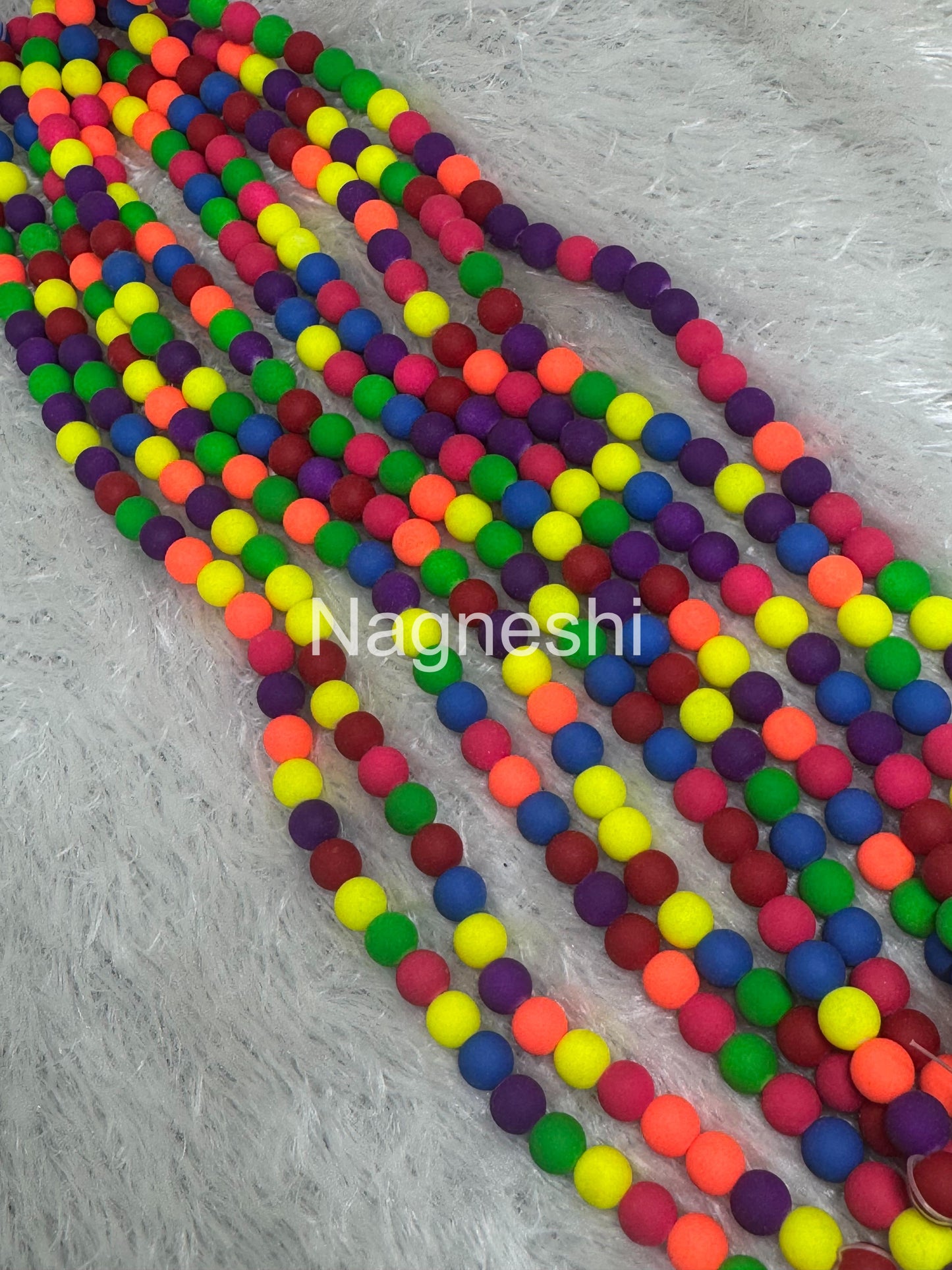 8 mm Plastic beads multi colors