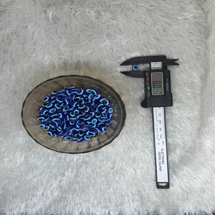 Evil Eye Beads Round Loose Space Beads for DIY Jewelry Making Bracelet Necklace Supplies