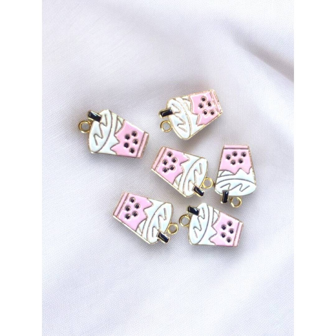 Metal Charms Enamel Tea With Milk