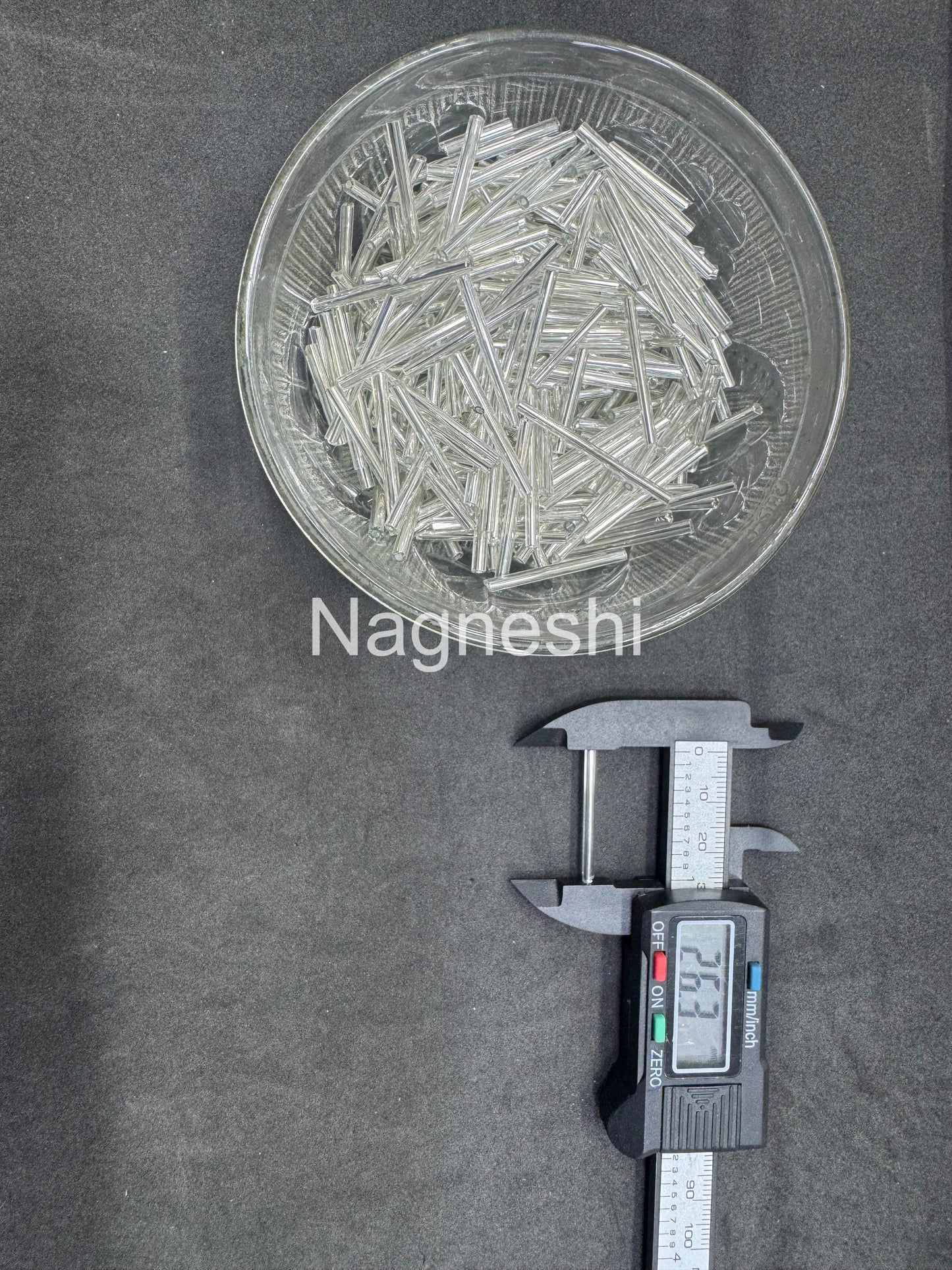 Glass Seed Beads pipe White