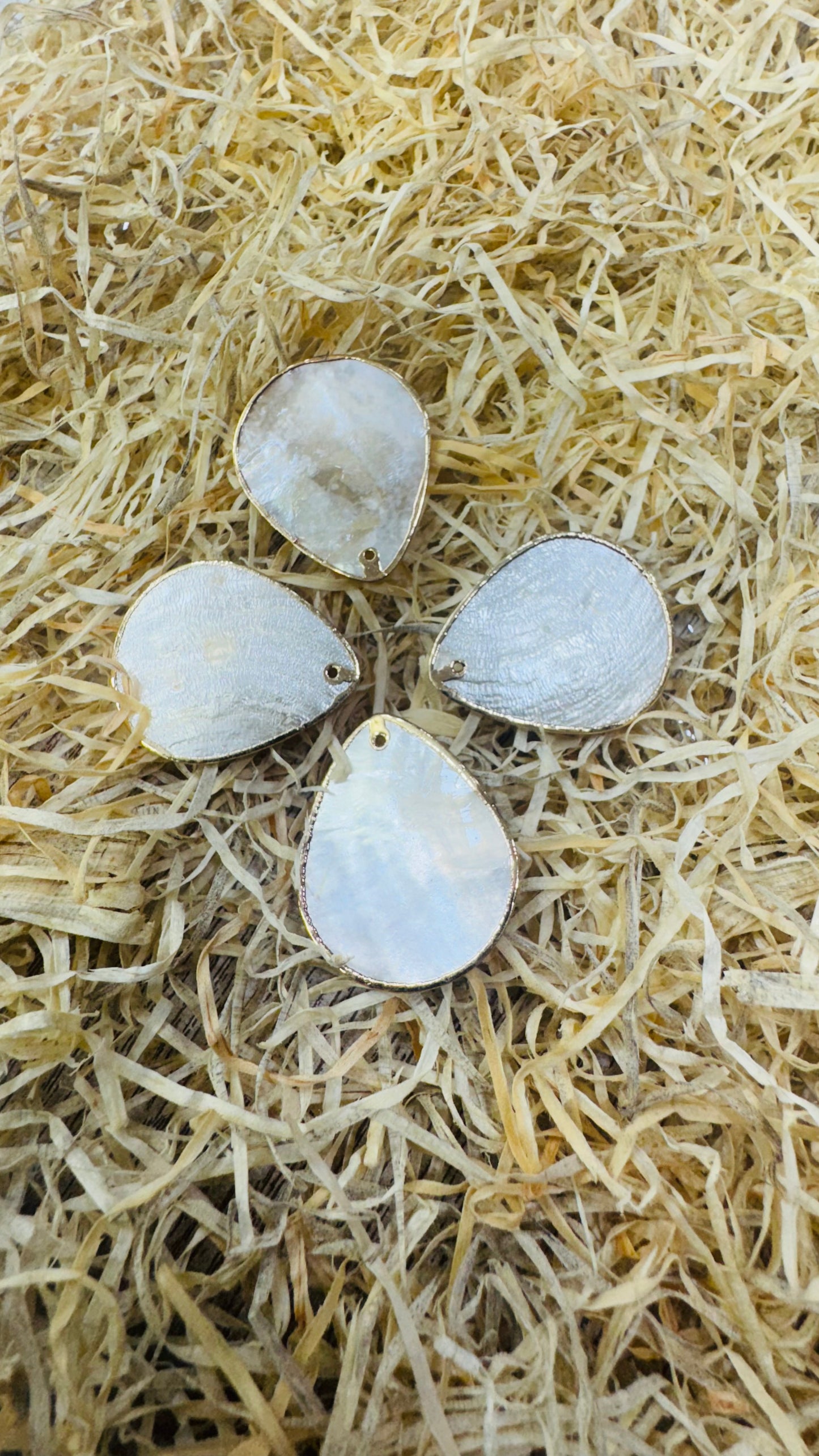 Gold Seashell, Natural Sea Shell Pendant