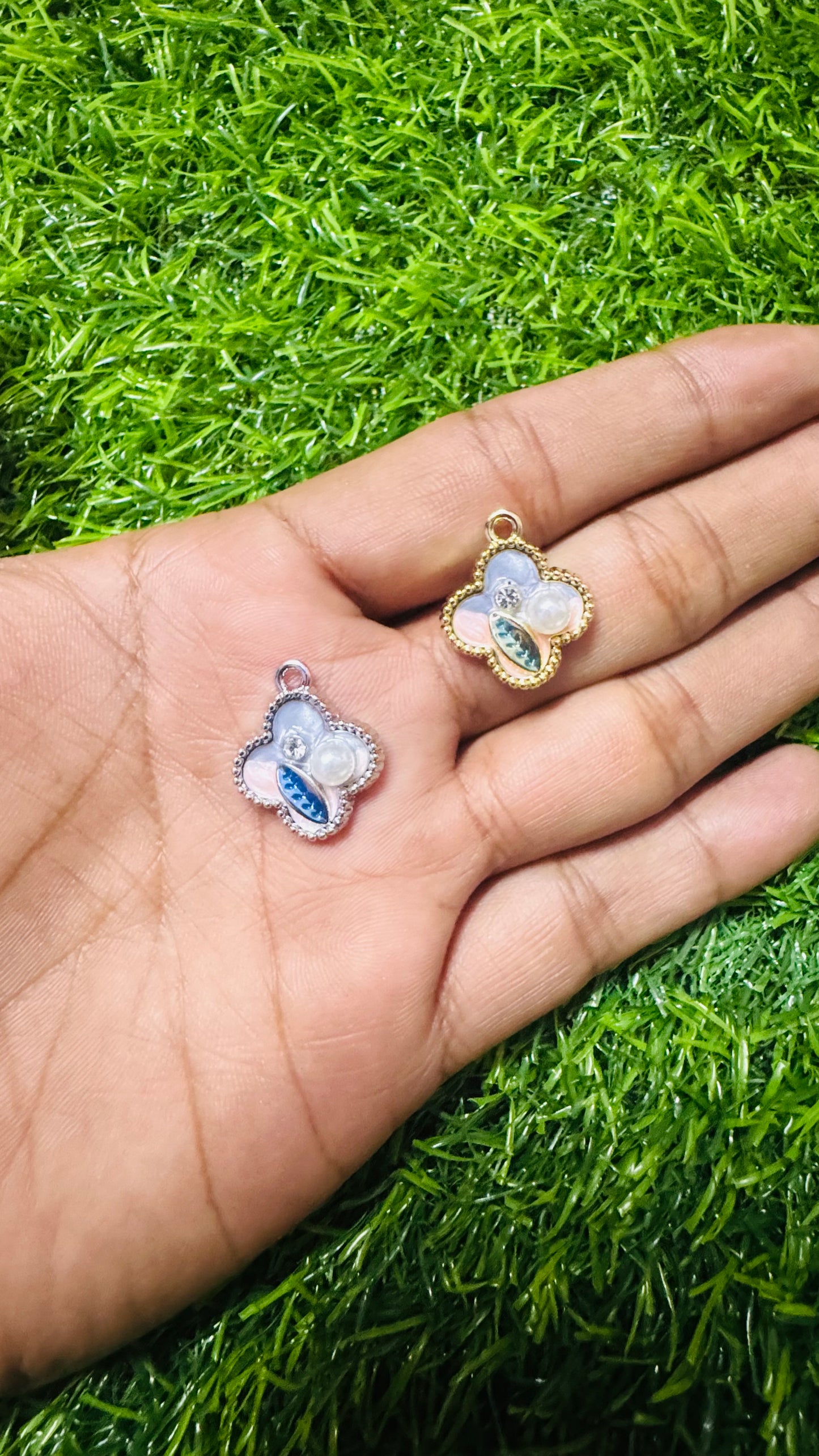 Gold Enamel Shell Charms, Anti tarnish Jewelry,Shell Pendant