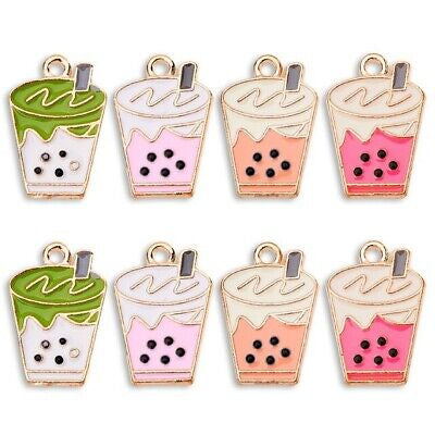 Metal Charms Enamel Tea With Milk