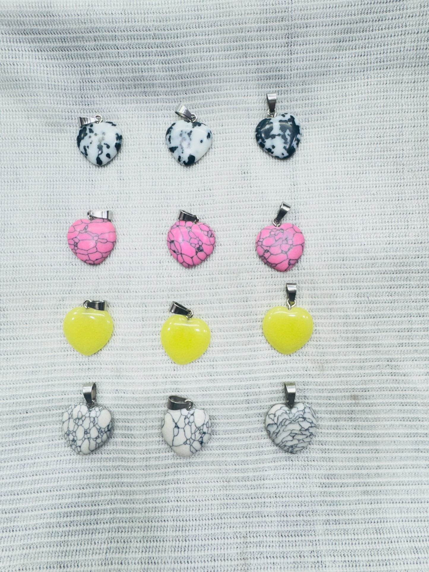 Glass Heart Charms 20 mm