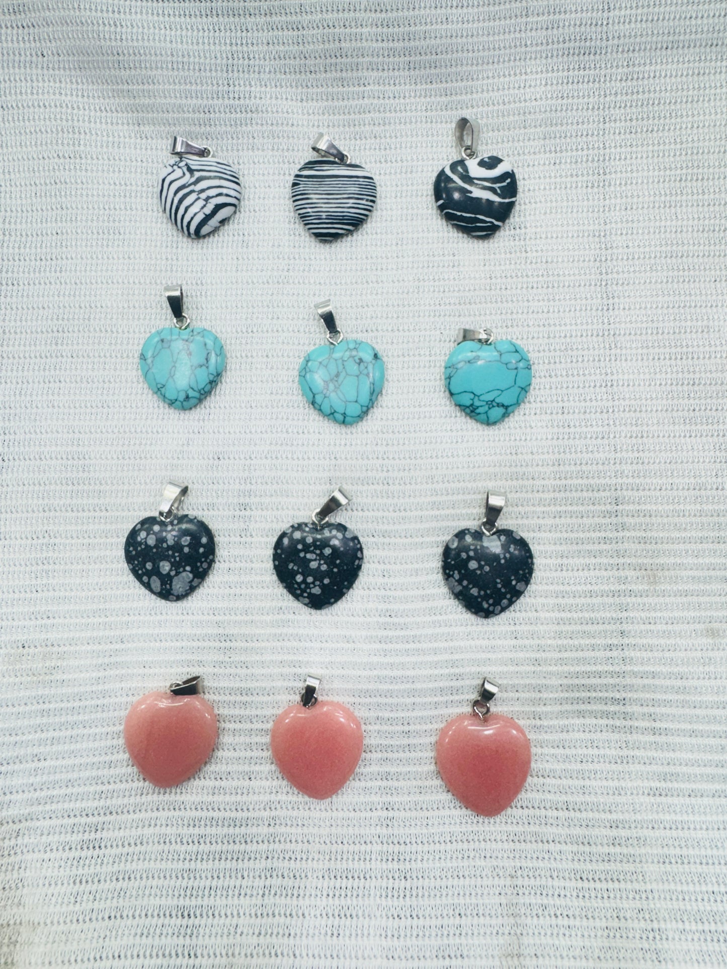 Glass Heart Charms 20 mm